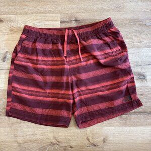 The North Face Flash Dry Swim Trunks Short Mens Size Large Red With Liner